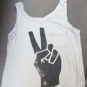 Old Navy Girls 100% Cotton Peace Tank  Size M 8